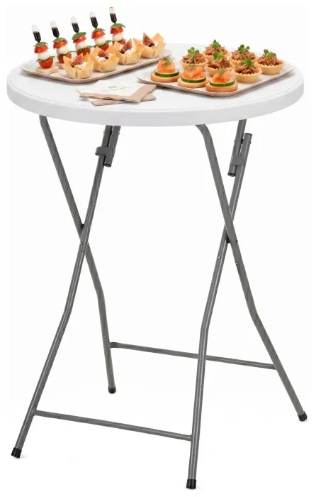 Стол садовый кейтеринговый Springos 80 см круглый, складной GF0101 White
