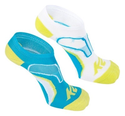 Носки для туризма K2 ACTIVE TECH LOW CUT SOCK 2 PAIRS 35-38 White/lime+turquise/lime (11766)