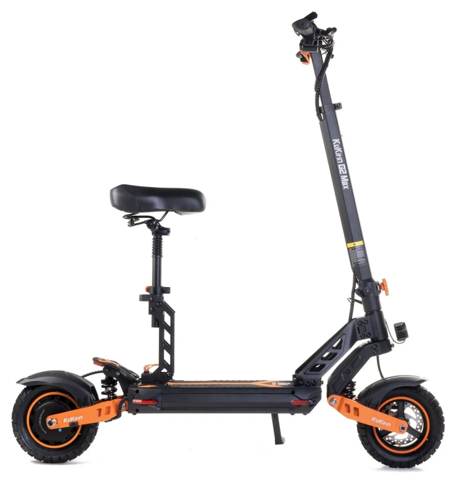 Електросамокат з сидінням Kugoo Kirin G2 MAX 2025 (1000 Вт; 20 А/год; 48 В), чорний, укр, укр