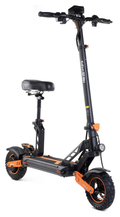 Електросамокат з сидінням Kugoo Kirin G2 MAX 2025 (1000 Вт; 20 А/год; 48 В), чорний
