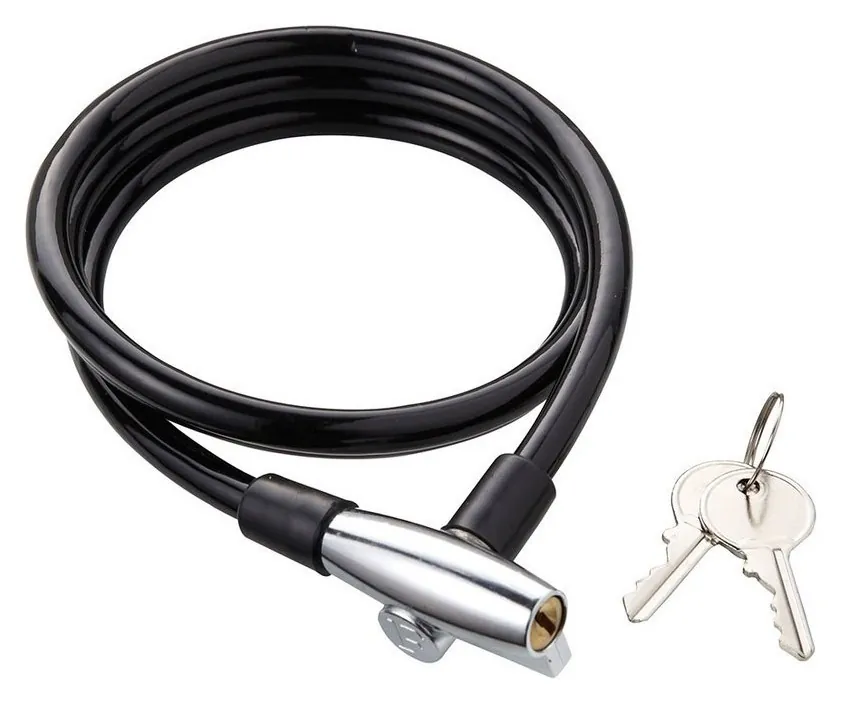 Замок для велосипеда тросовий Cycledesign Key Lock Black (CDLK0002) (Чорний)