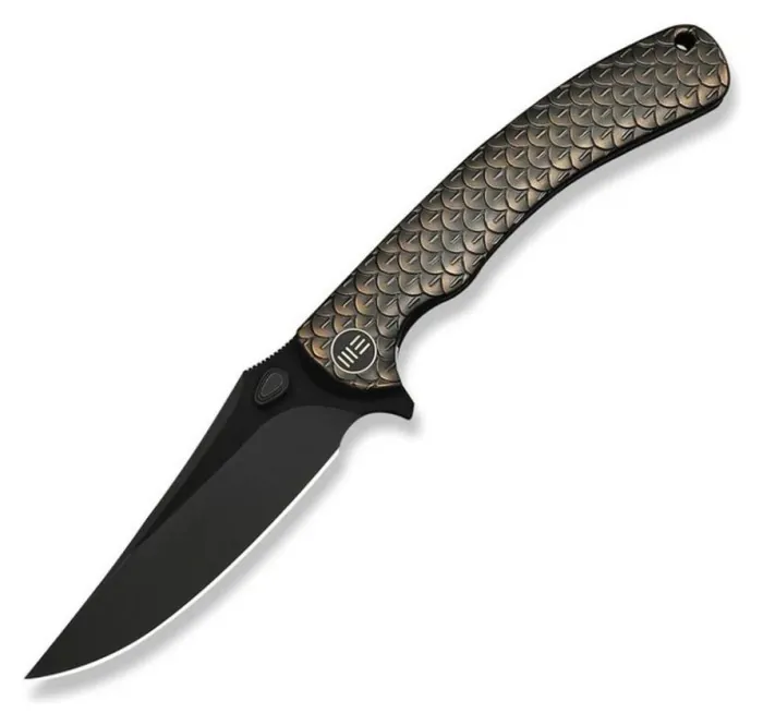 Нож складной туристический Weknife Dracarys, (9.1 см) Böhler M390 / титан 6AL4V бронзовый/черный