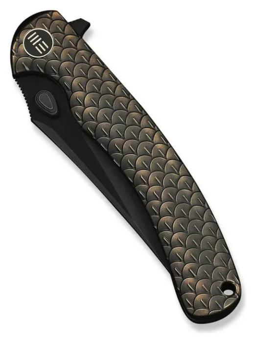 Нож складной туристический Weknife Dracarys, (9.1 см) Böhler M390 / титан 6AL4V бронзовый/черный