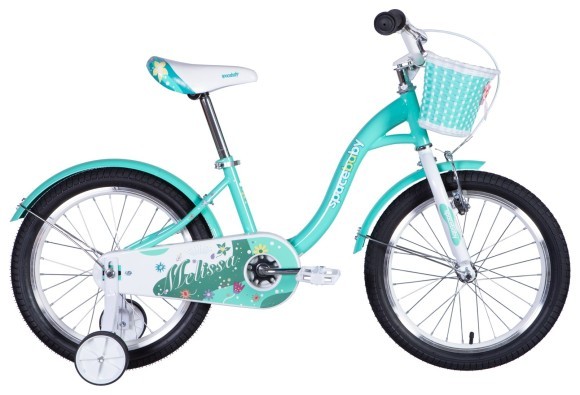 Велосипед ST 18" SPACE KID MELISSA BH рама-10" зелений 2024 крила, крило пер., крило зад., корзина, укр