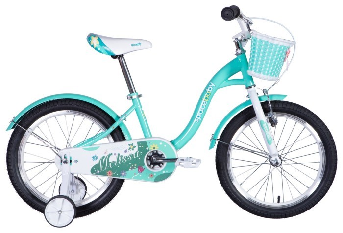 Велосипед ST 18" SPACE KID MELISSA BH рама-10" зеленый 2024 крылья, крыло пер., крыло зад., корзина