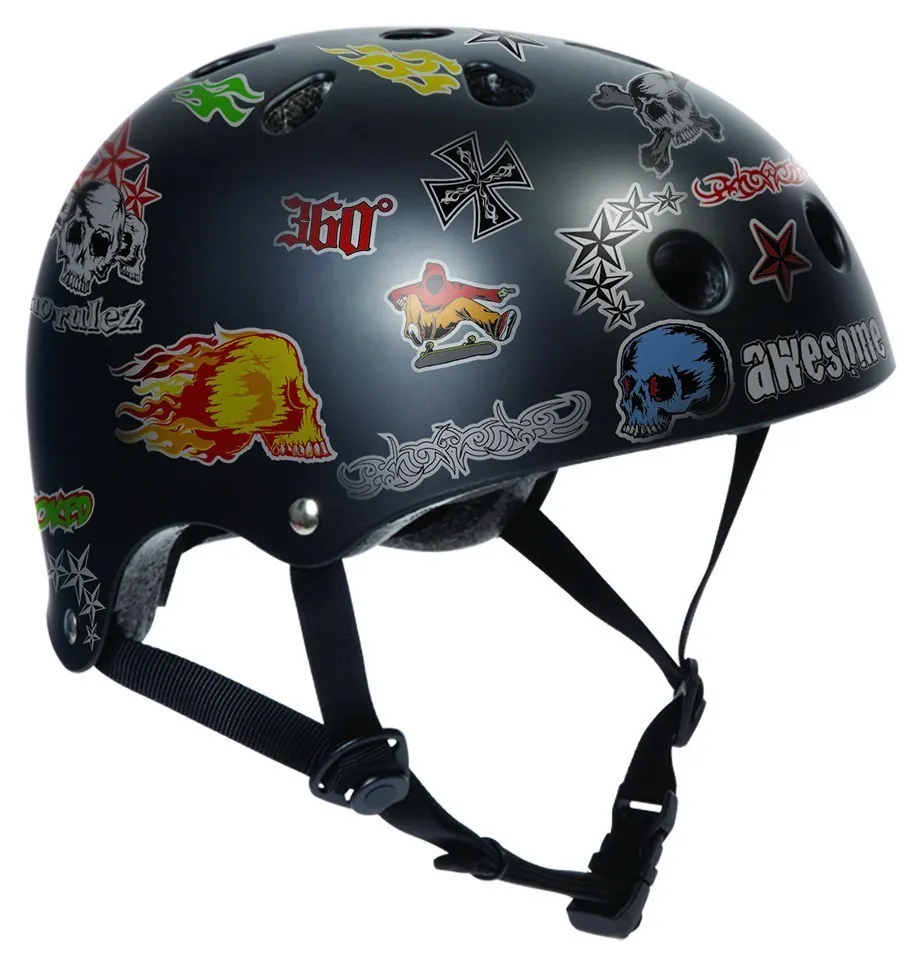 Захисний шолом SFR Boy's Sticker S-M Black (L/XL (57-59 см) Чорний)