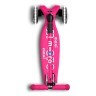 Самокат MICRO серии &quot;Maxi Deluxe LED&quot; – розовый (сложный, до 50 kg, 3-х колесный, свет) Фото - 4