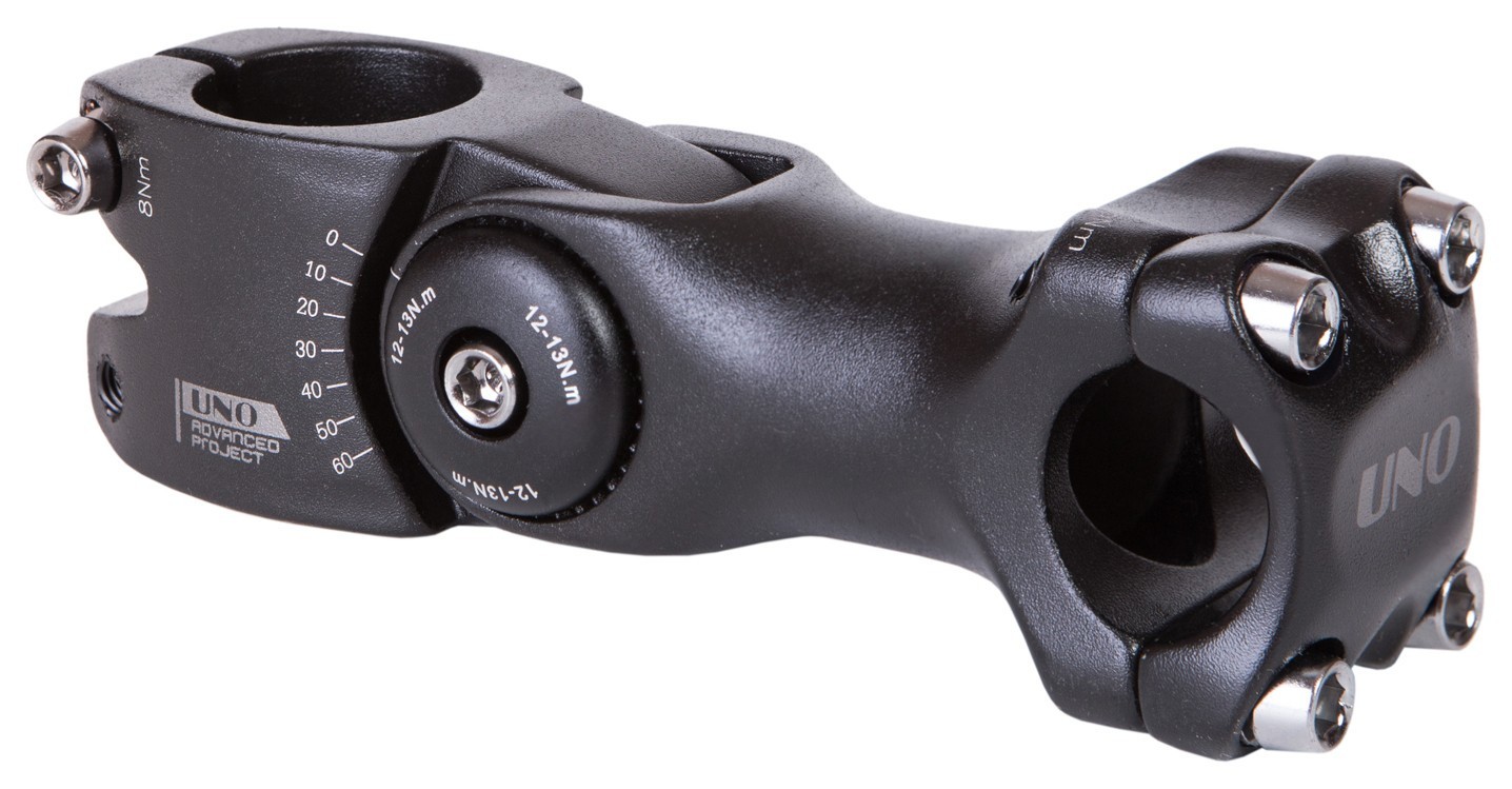 Алюмінієвий рульовий шток. регулювання. 1-1/8" Kalloy "UNO" AS-822 д.25,4мм довжина: 100 mm чорн.