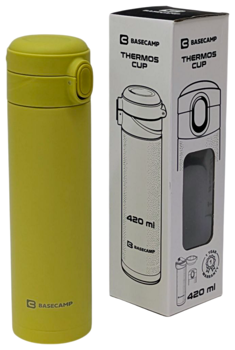 Термокружка BaseCamp Thermos Cup, 0.42 L, Yellow