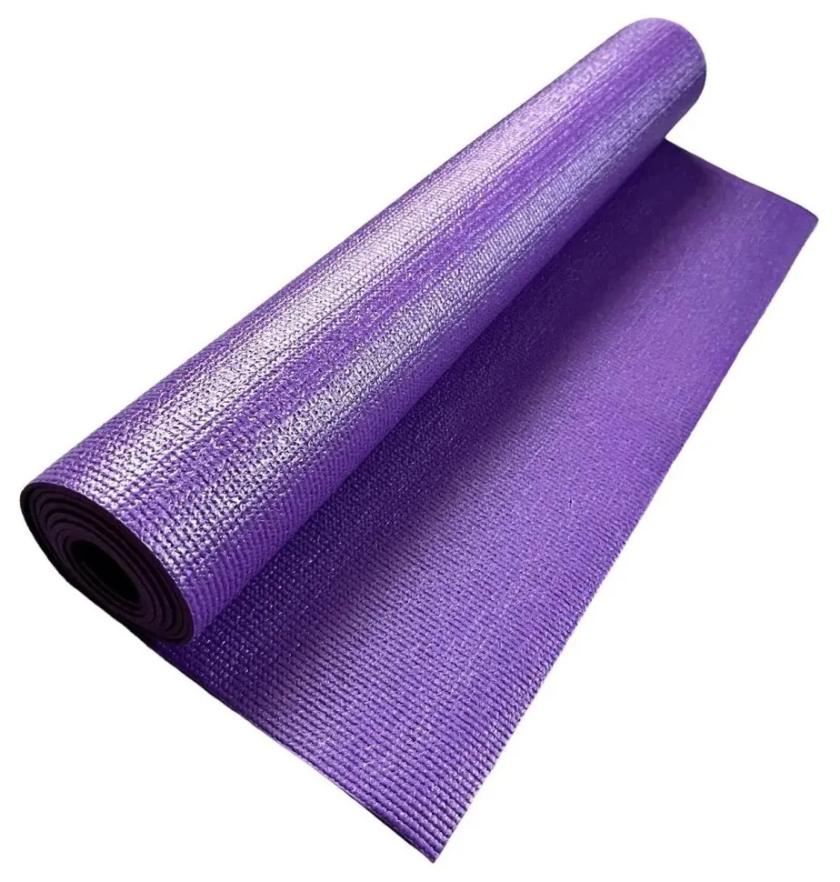 Килимок для йоги та фітнесу, pvc, 6 мм (pvc6) Bavar Sport (фіолетовий)