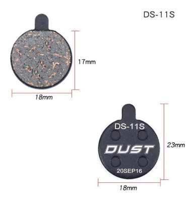 Колодки тормозные полуметалл под дисковые тормоза DUST DS-11S