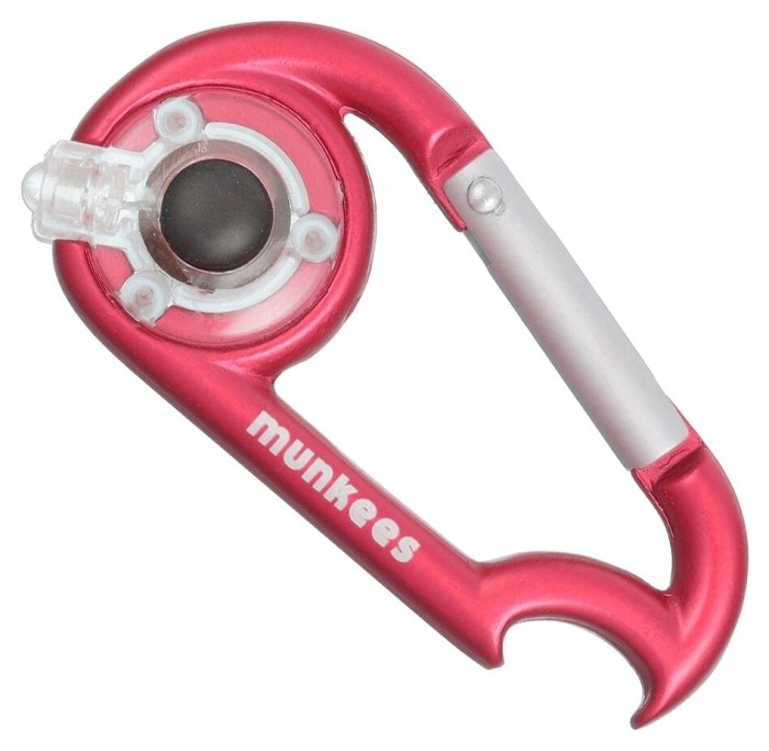 Munkees 1089 брелок-фонарик Carabiner LED with Bottle Opener NEW red, укр, укр
