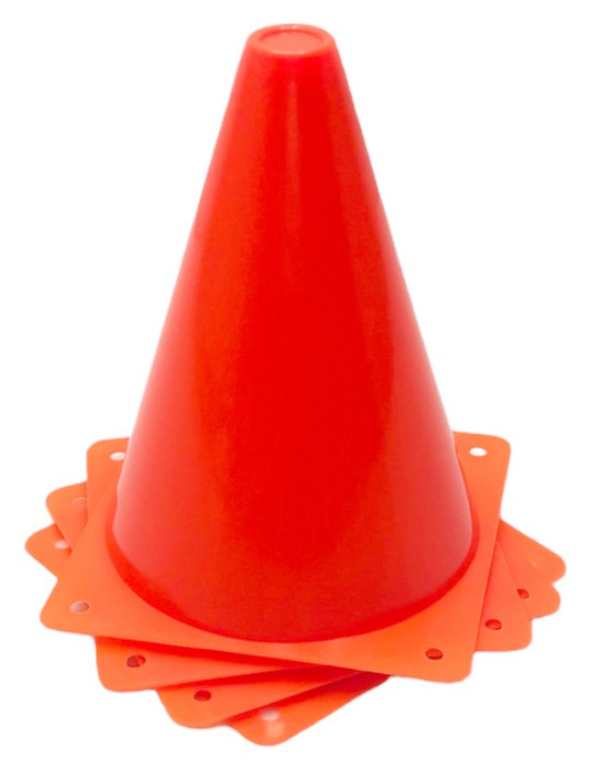 Конуси-фішки спортивні EasyFit 17 см (набір з 4 штук) помаранчеві