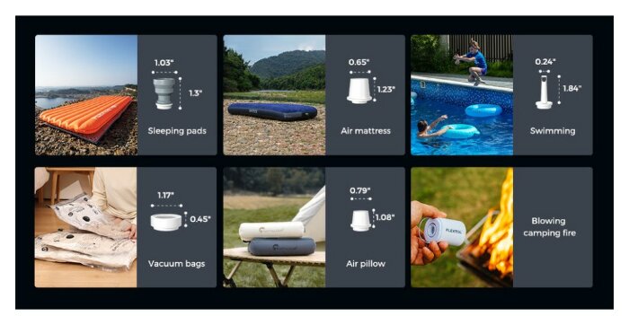 Насос-фонарь кемпинговый Flextail Tiny Pump 2X, оранжевый