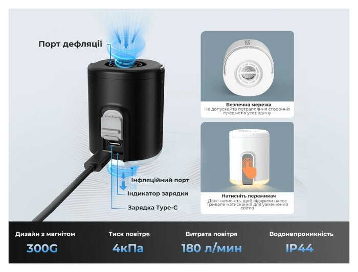 Насос-фонарь кемпинговый Flextail Tiny Pump 2X, оранжевый