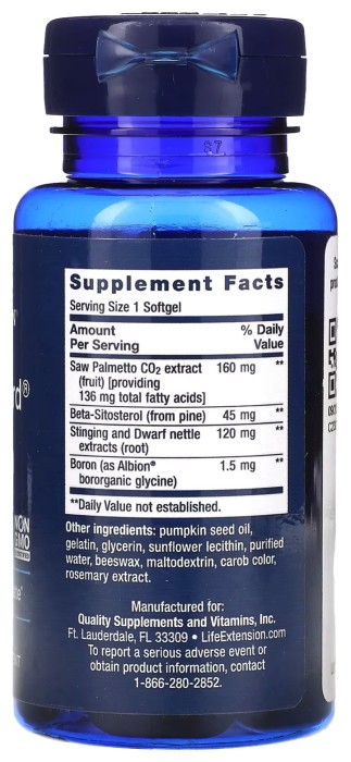 PalmettoGuard® Saw Palmetto/Nettle Root Formula with Beta-Sitosterol - 60 softgels