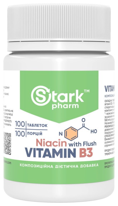 Vitamin B3 Niacin - 100 caps