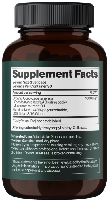 Cordyceps Mushroom 1000 mg - 60 vegcaps (До 10.26)