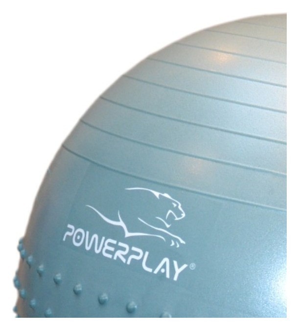 М'яч для фітнесу (фітбол) напівмассажний PowerPlay 4003 Ø65 cm Gymball Зелений + помпа
