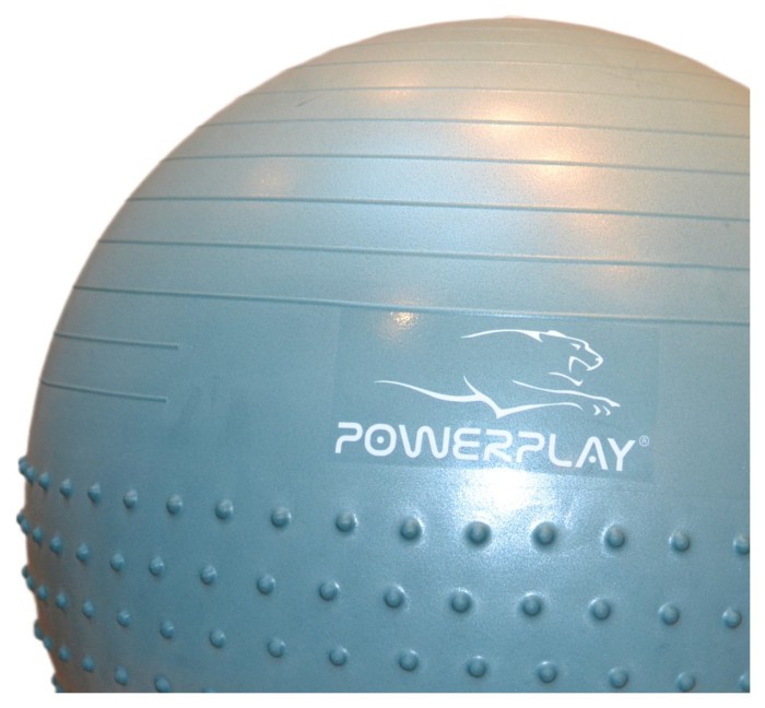 М'яч для фітнесу (фітбол) напівмассажний PowerPlay 4003 Ø65 cm Gymball Зелений + помпа