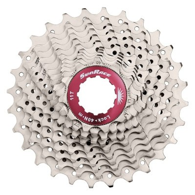 Кассета 11-k 11-30T SUN RACE RX11 алюминиевый паук, Metallic Silver