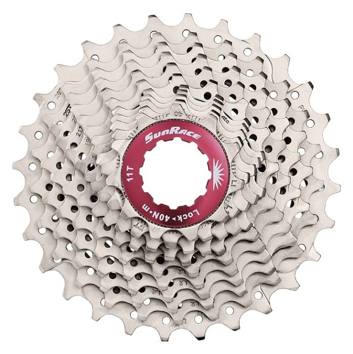 Кассета 11-k 11-30T SUN RACE RX11 алюминиевый паук, Metallic Silver