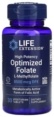 High Potency Optimized Folate 8500 mcg DFE - 30 tabs (До 03.27)