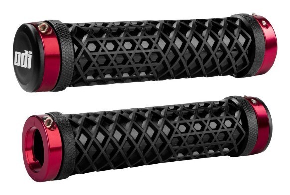 Гріпси ODI Vans® Lock-On Grips, Black w/ Red Clamps (чорні з червоними замками), укр, укр