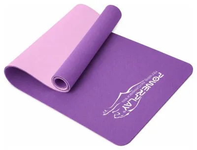 Коврик для йоги та фітнесу PowerPlay 4150 TPE Premium Performance Mat Фіолетовий (183x61x0.6 см.)