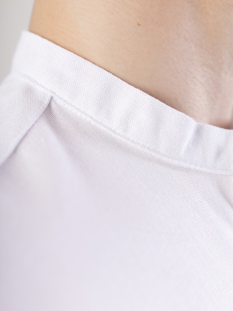 Лляна сорочка з довгим рукавом casual Pobedov Exlnt. Біла сорочка чоловіча