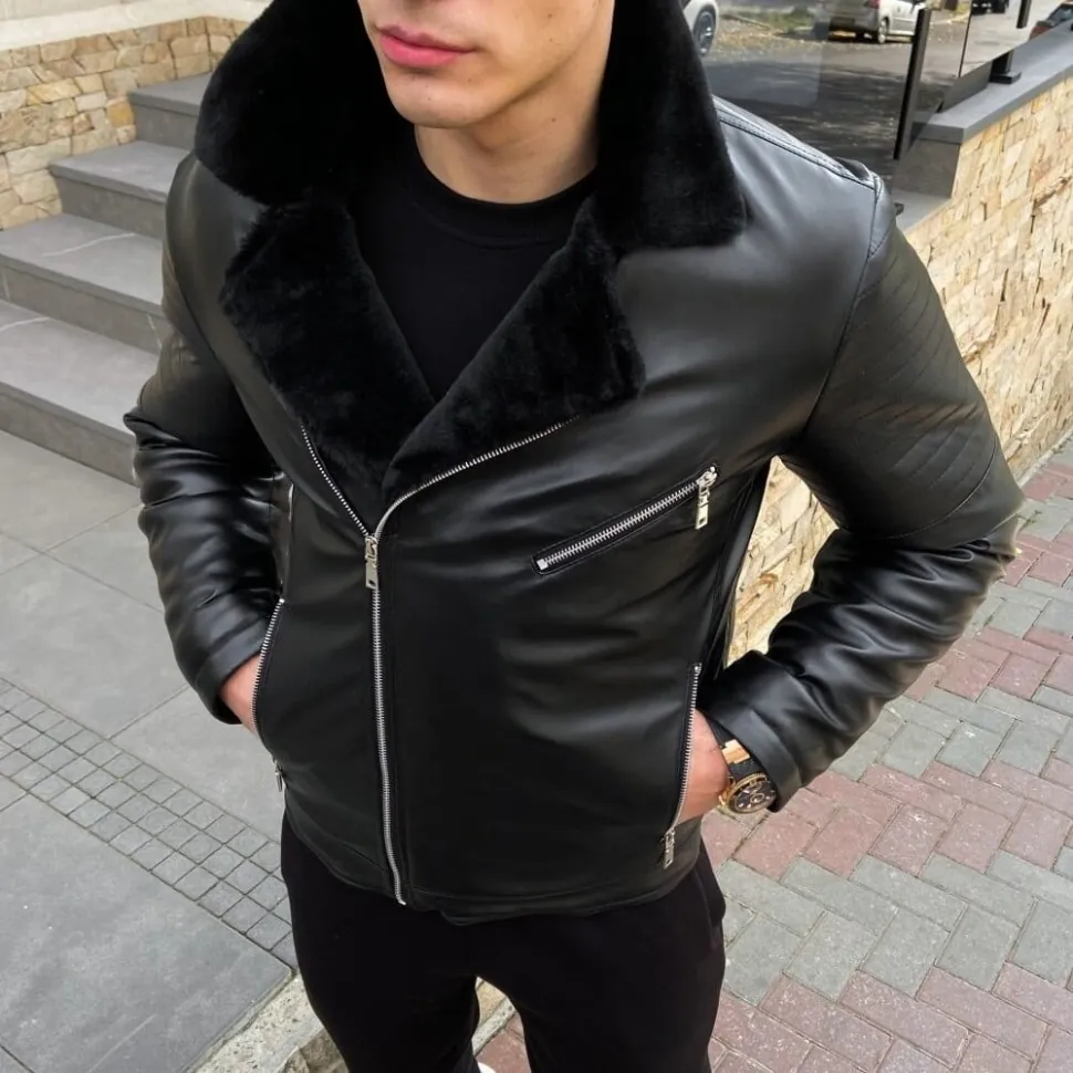 чоловіча зимова Куртка без капюшону Pobedov Winter Jacket V6 Black (XXXL)