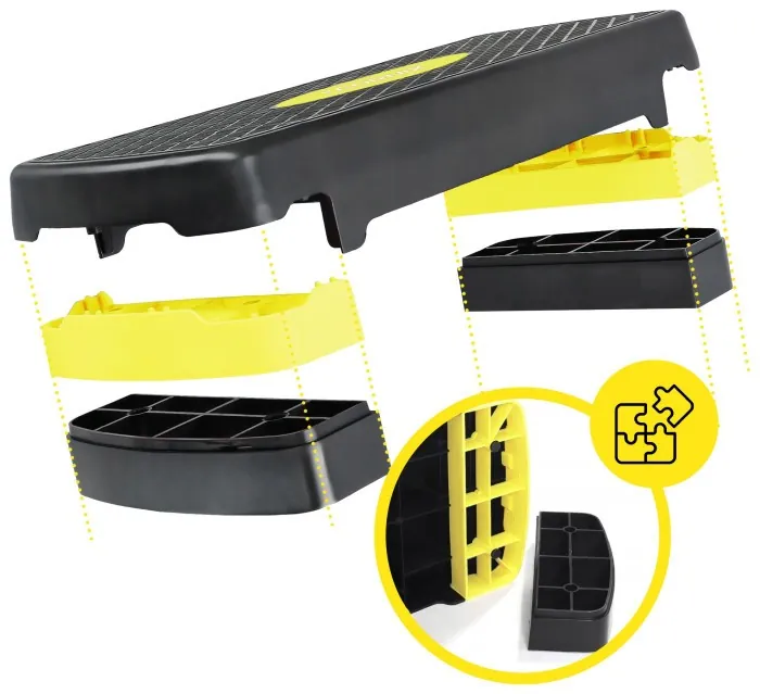 Степь-платформа 2-ступенчатая Cornix 68 х 28 х 10-15 см XR-0192 Black/Yellow