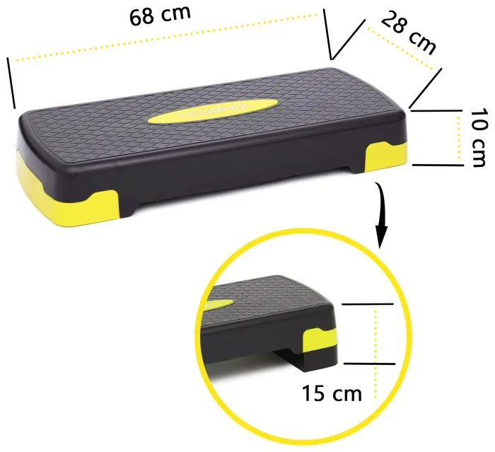Степь-платформа 2-ступенчатая Cornix 68 х 28 х 10-15 см XR-0192 Black/Yellow