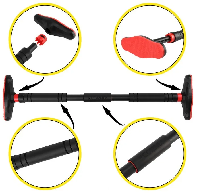 Турник раздвижной Cornix Pro 90-130 см XR-0284 Black/Red