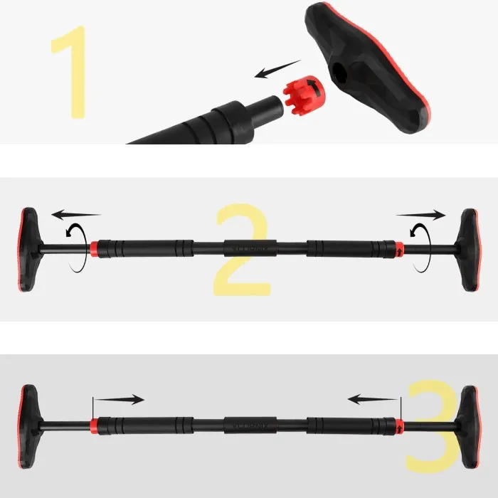Турник раздвижной Cornix Pro 90-130 см XR-0284 Black/Red