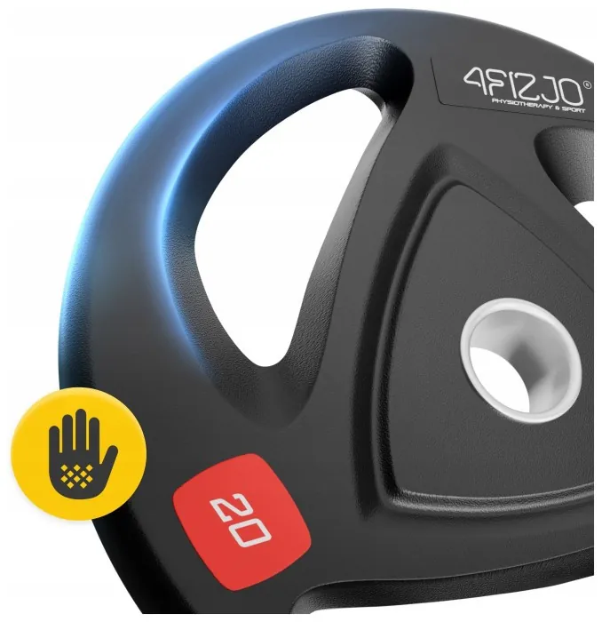 Диск олімпійський 4FIZJO 1 x 20 кг 51 мм металевий, прогумований Black (P-5905973401296)