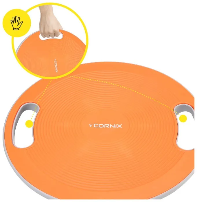 Балансировочная платформа Cornix круглая, пластиковая XR-0444 Orange/Grey