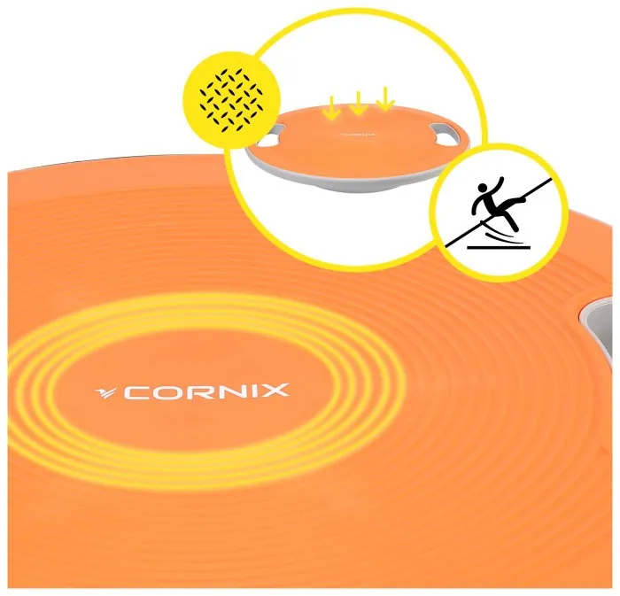 Балансировочная платформа Cornix круглая, пластиковая XR-0444 Orange/Grey