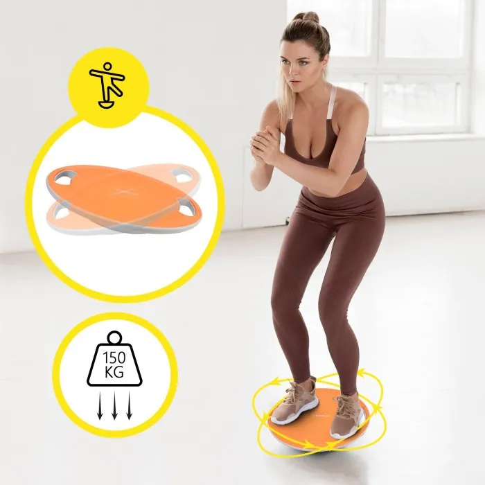 Балансировочная платформа Cornix круглая, пластиковая XR-0444 Orange/Grey