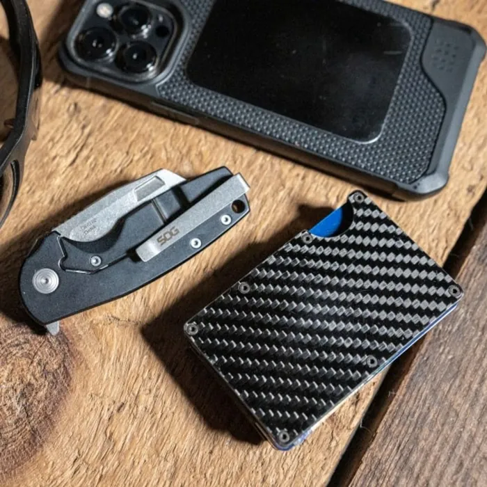 Розкладний ніж SOG Stout FLK, Black/Stonewash