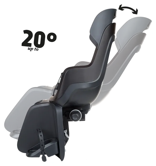 Детское велокресло Bobike GO Carriers RS Reclining System - ручной bicycle seat for rack Urban Black
