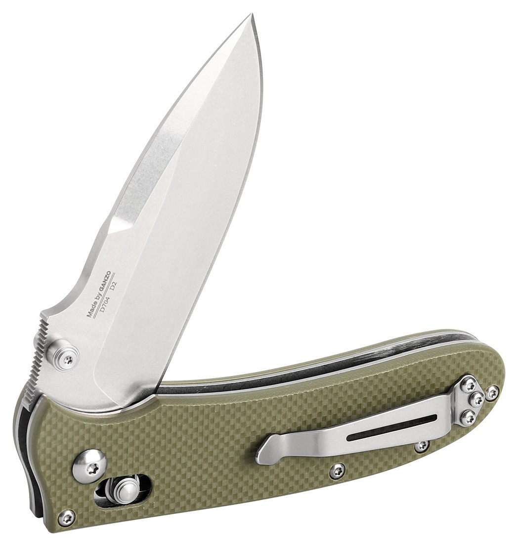 Ніж складаний Ganzo D704-GR, зелений (D2 сталь)