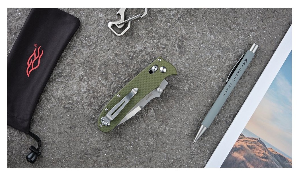 Ніж складаний Ganzo D704-GR, зелений (D2 сталь), укр, укр