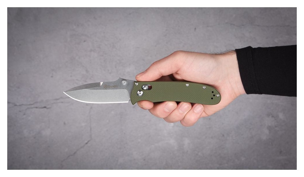 Ніж складаний Ganzo D704-GR, зелений (D2 сталь), укр, укр