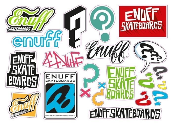 Наклейки Enuff Sticker Sheet, укр, укр