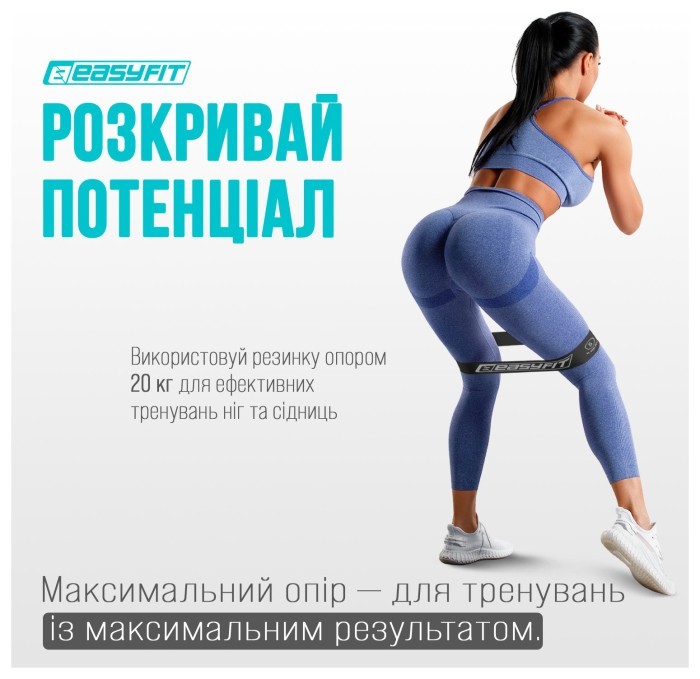 Резинки для фитнеса EasyFit MonoBand набор 5 шт