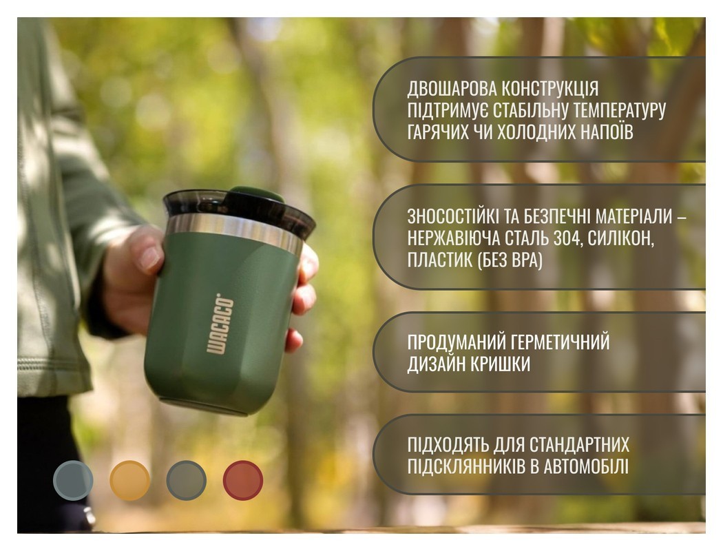 Термокухоль Wacaco Octaroma Classico 180 мл, блакитний