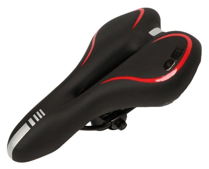 Сідло з замком 280*160 мм AZ-030 чорний з червоним, укр, укр