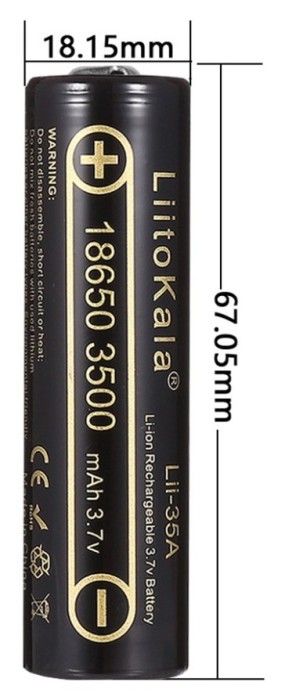 Акумулятор LiitoKala Lii-35A-JT 18650 3500mah battery