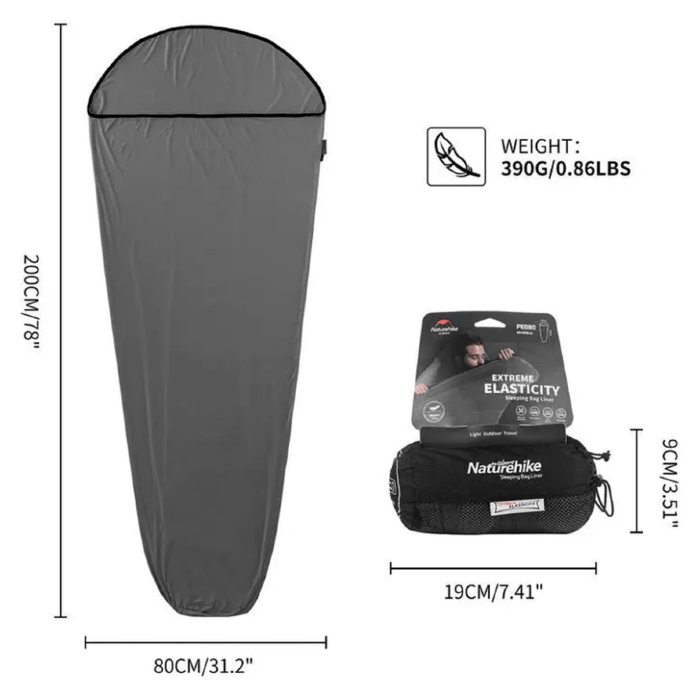 Подкладка для спального мешка Naturehike NH17N002-D, полиэстер, графит
